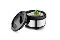 Stainless Steel Insulated Casserole - 1500ml To 5000ml Size, Silver And Black | Airtight Lid, Pu Insulation, Keeps Food Warm And Leak-proof
