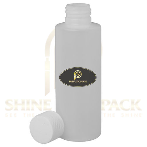 White 100Ml Hdpe Flat Shoulder Bottle