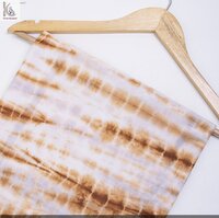 BROWN AND OFF WHITE COLOR TIE DYE FABRIC