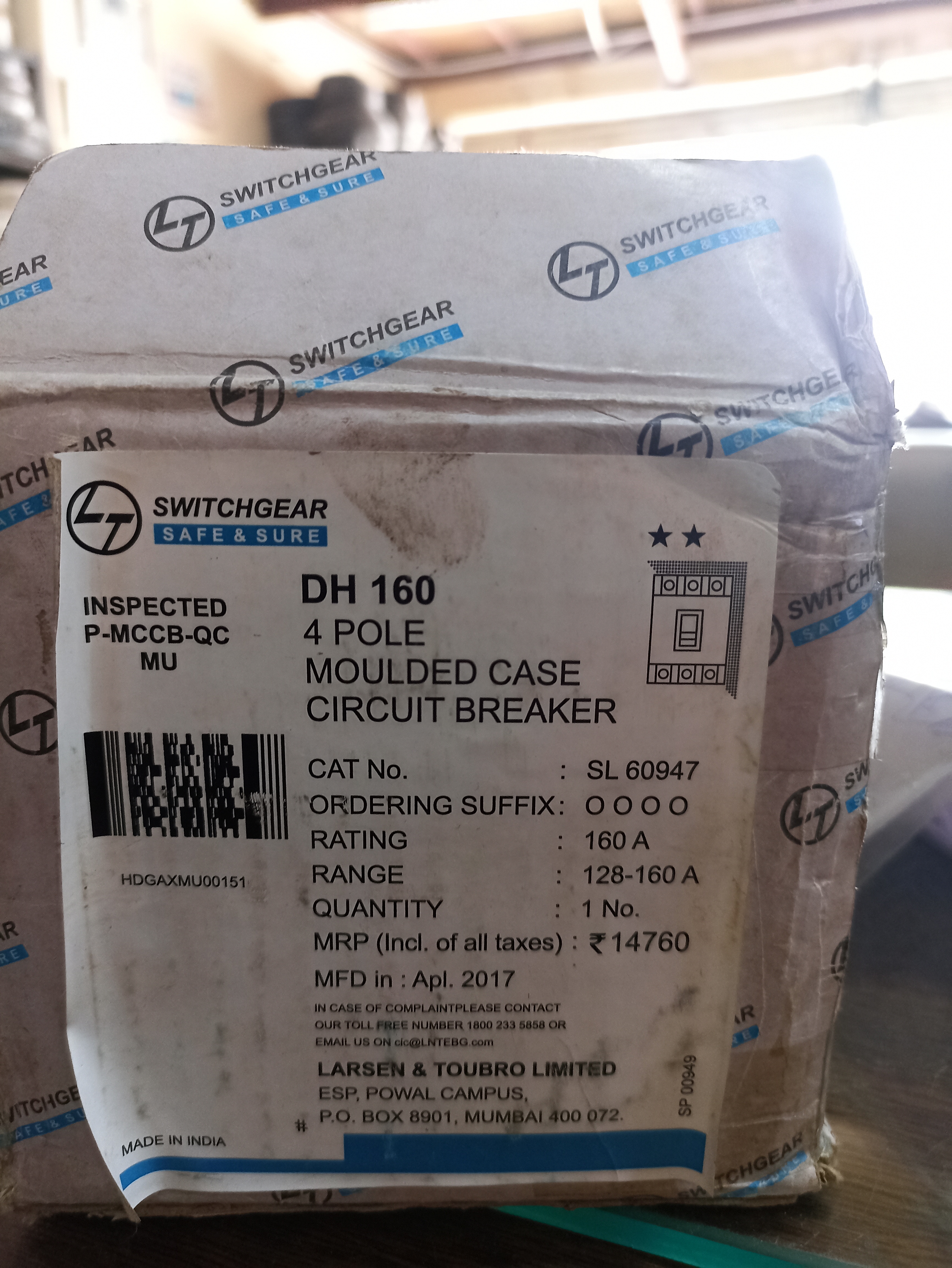 LT NEW (DH160) 160A 4P MCCB