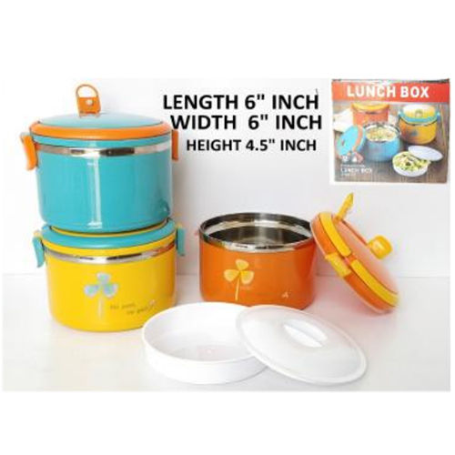 JC268-1-A 1 LAYER ROUND LUNCH BOX 60 PCS IN CTN