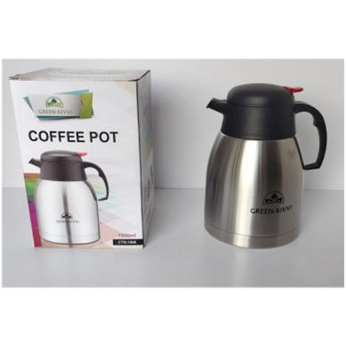 Black /Silver Ctg-1500 G.Kivvi 1.5 L Insulated Vacuum Coffee Pot Col Box 12 Pc