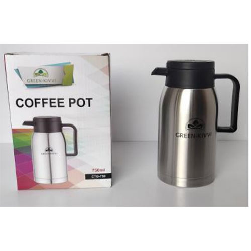 Black/Silver Ctg-750 G.Kivvi 750 Ml Insulated Vacuum Coffee Pot Col Box 12 Pc