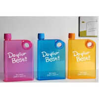 Pwb-a5 Plastic Notebook 380 Ml Water Bottle In Col Box 100 Pc - Multicolor, Durable Material, Compact 380 Ml Size For Everyday Use