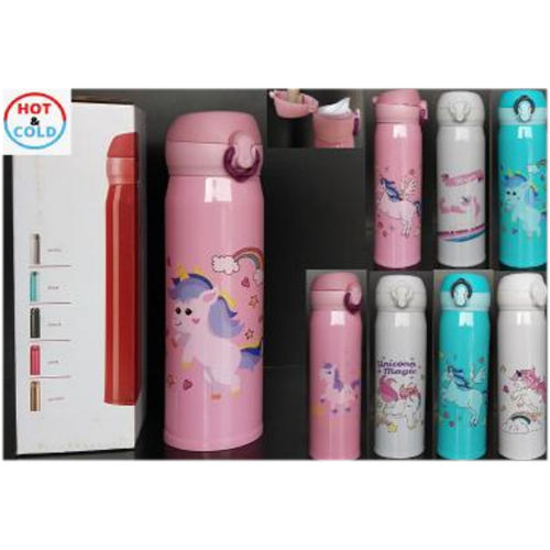 Multicolor Sb-500 Vacum 450 Ml Double Wall Insulated Vacuum Bottle In Col Box -30 In Ctn