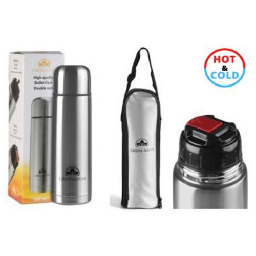 BTG-1000 GK 1000 ML INSULATED VACUUM BULLET FLASK WITH POUCH