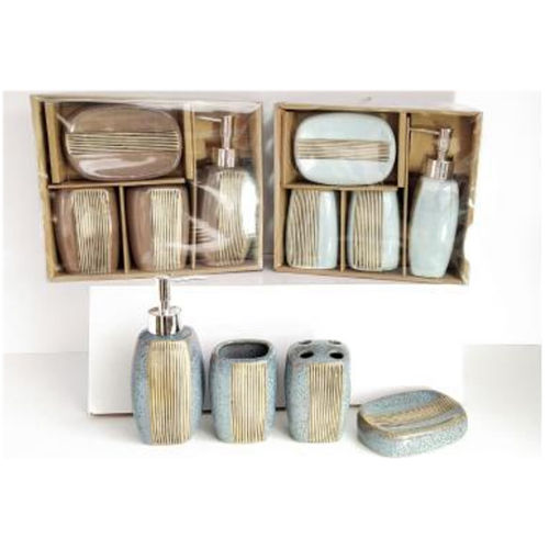 JY1323 CERAMIC 4 PC BATHROOM SET IN GIFT BOX 18 SETS CTN