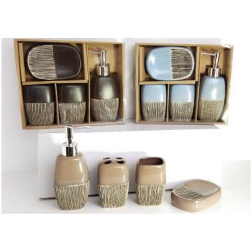 JY1322 CERAMIC 4 PC BATHROOM SET IN GIFT BOX 18 SETS CTN