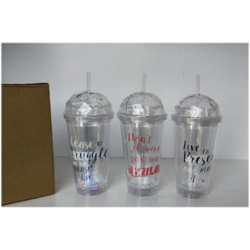 KET18 LIGHT TUMBLER 450 ML WITH STRAW AND LID 60 IN CTN