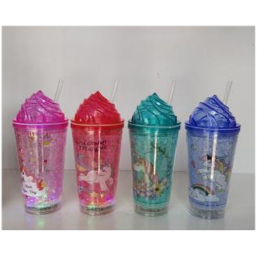 Multicolor Ket12 Light Tumbler 450 Ml With Straw And Lid 60 In Ctn