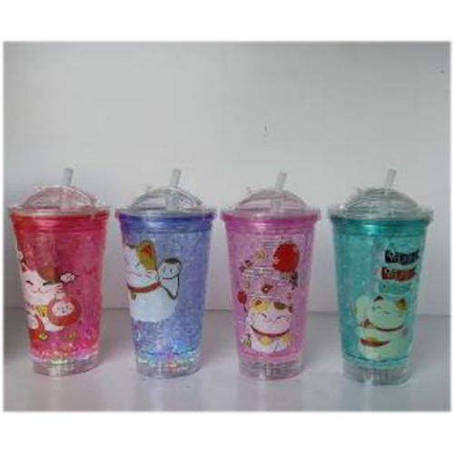 Multicolor Ket11 Light Tumbler 450 Ml With Straw And Lid 60 In Ctn