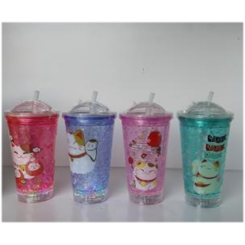 KET11 LIGHT TUMBLER WITH STRAW AND LID 450 ML 60 IN CTN