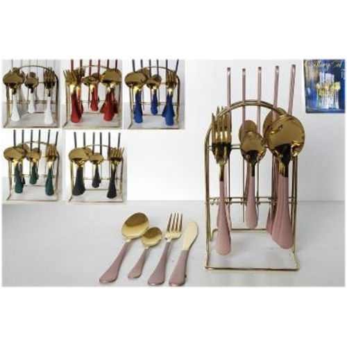 TSS-A3 TABLE SPOON FORK SET GOLD 24 PC IN PACK 12 SET CTN