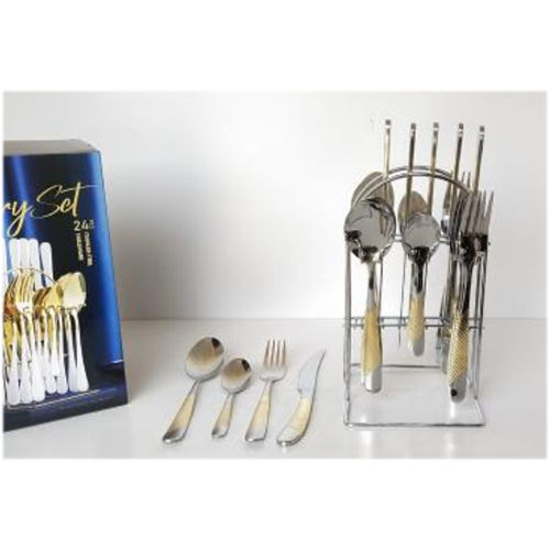 Tss-A6 Table Spoon Fork Set Gold 24 Pc In Pack 12 Set Ctn Application: Home