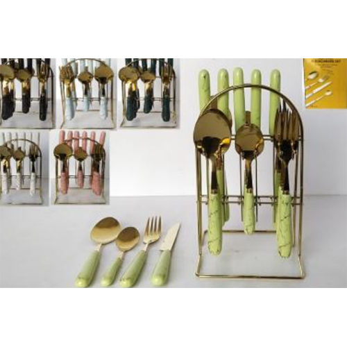 TSS-A4 TABLE SPOON FORK SET GOLD 24 PC IN PACK 12 SET CTN