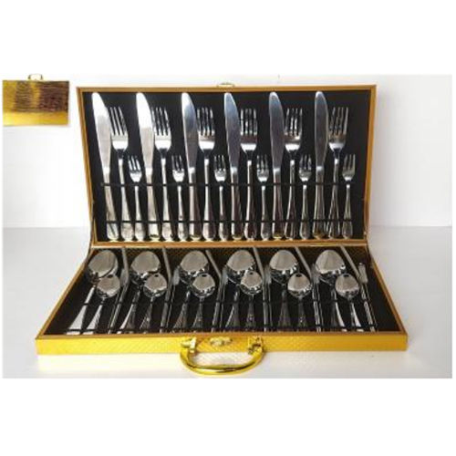 TSS-A9 SPOON FORK SET GOLD 36 PC IN SUITCASE 8 SET CTN