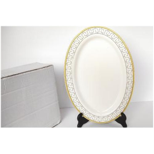 22360-G CERAMIC 14-6 PC OVAL PLATE SET 3 SET IN CTN