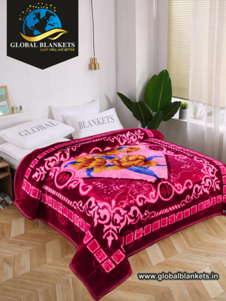 Designer Mink Blanket - Wool, Queen Size, Various Colors | Handmade, Printed Patterns, Luxury Design, Exceptional Comfort