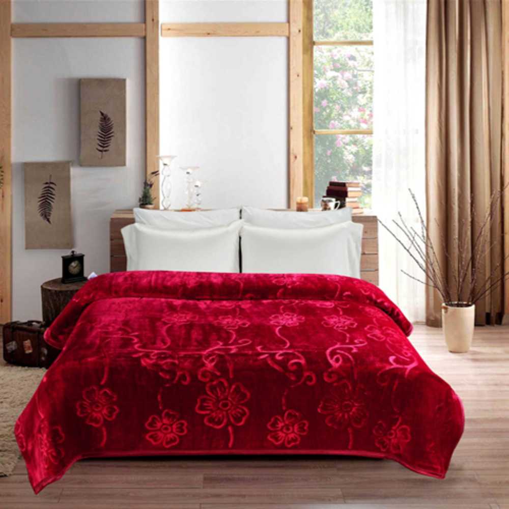 Soft Mink Blanket - Wool Material, Full Size, Printed Design | Handmade Luxury Comfort, Plush Softness, Various Color Options