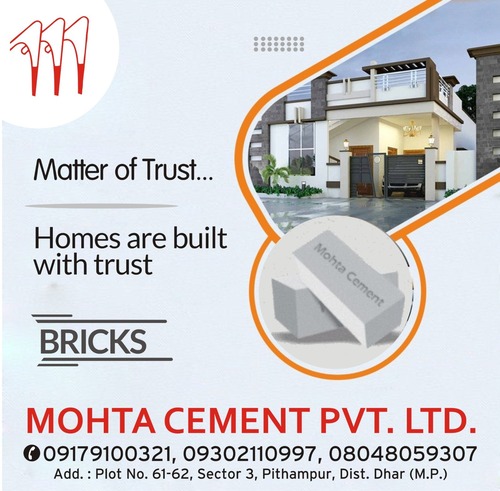 Rectangular Grey Fly Ash Bricks For Side Walls