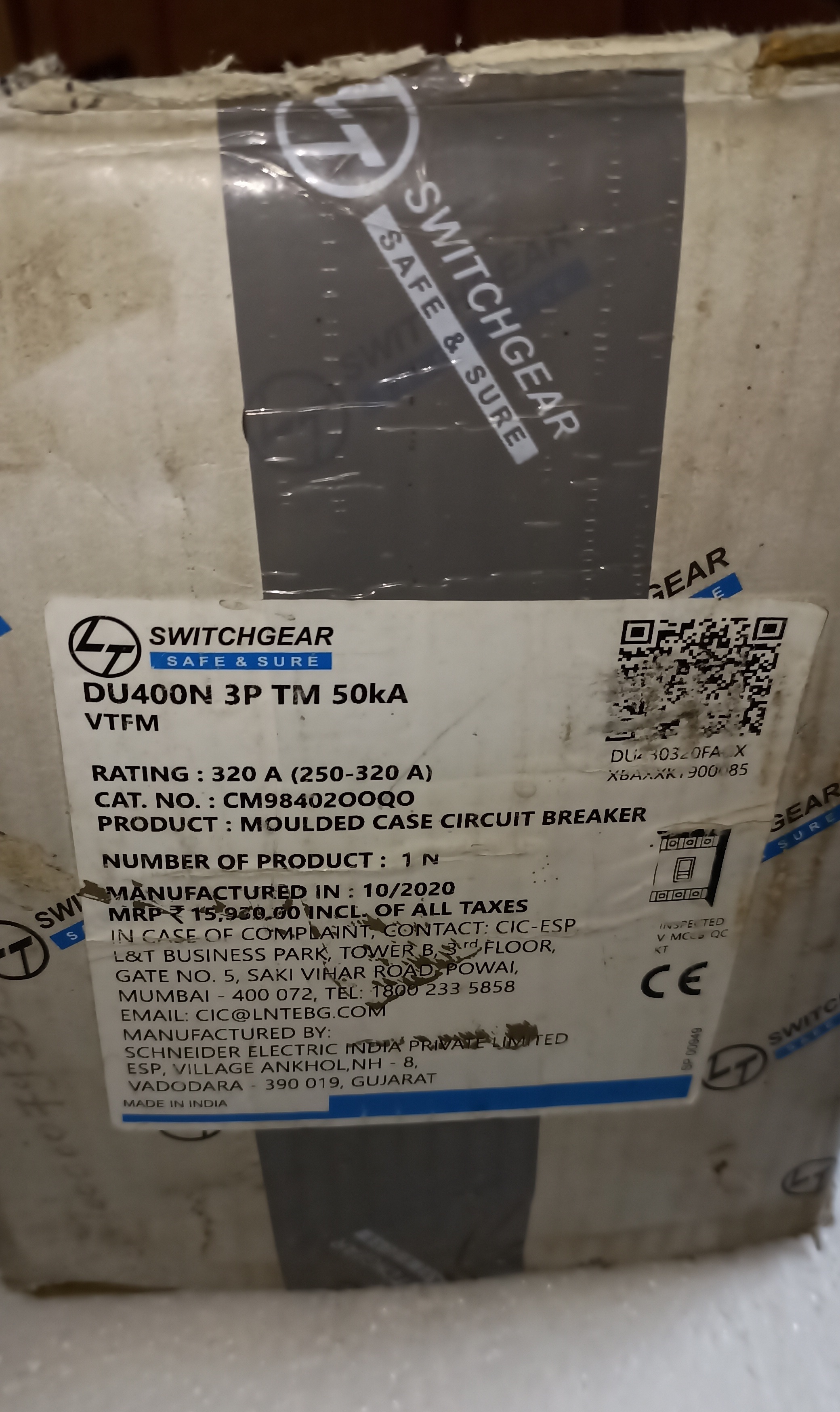 LT NEW (DU400N) 320A 3P MCCB