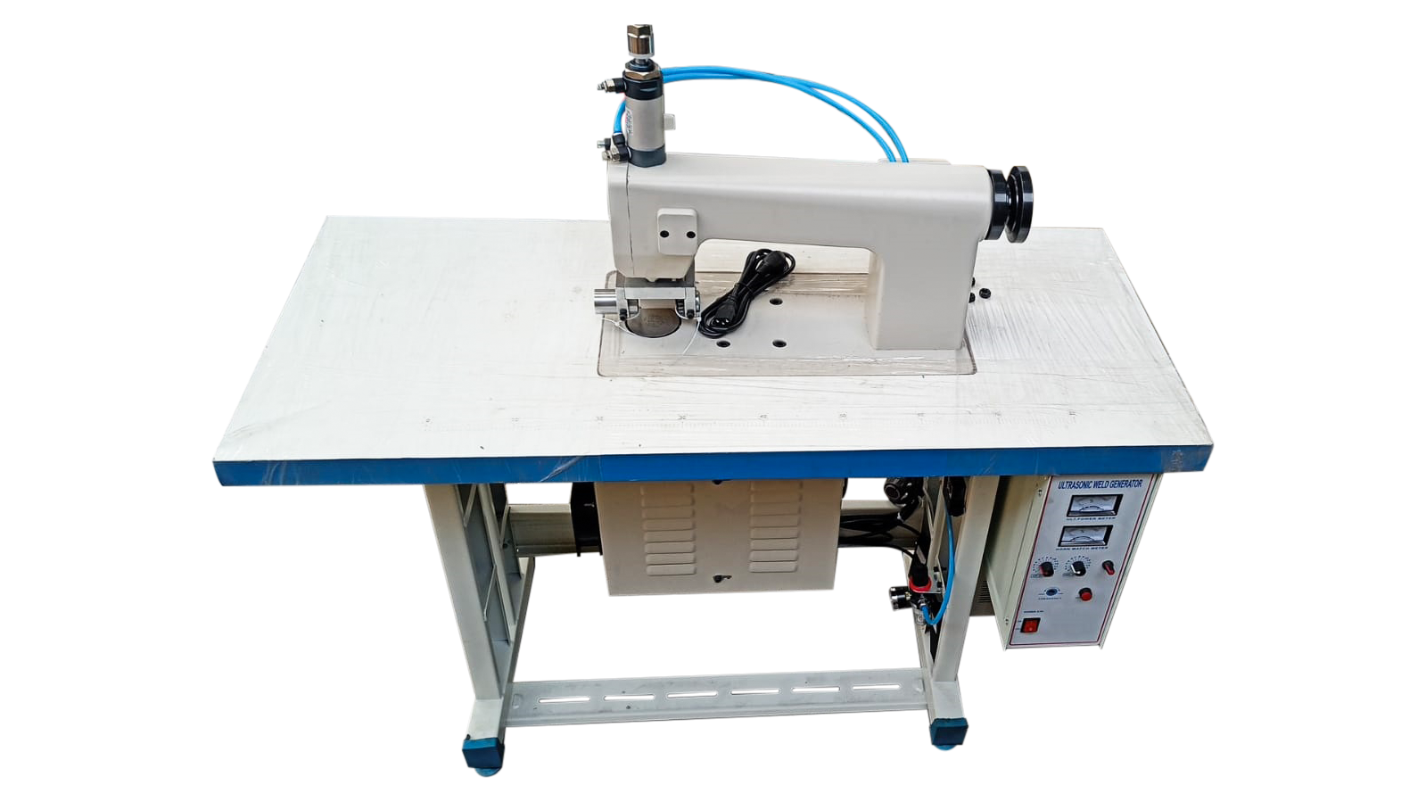 Ultrasonic sewing machine pneumatic
