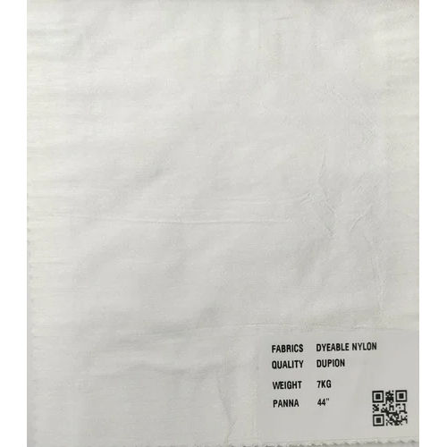 Nylon Raw Sillk Fabric - Color: White