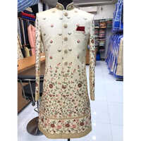 Multicolor Fancy Work Sherwani Fabric