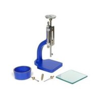 Vicat Needle Apparatus - Metal Frame With Glass Base Plate, Blue | For Determining Cement Consistency & Setting Times: Is 4031, Bs 12 Standards, Includes Initial, Final Needles
