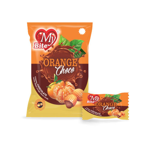 Orange Center Filled Choco Candy