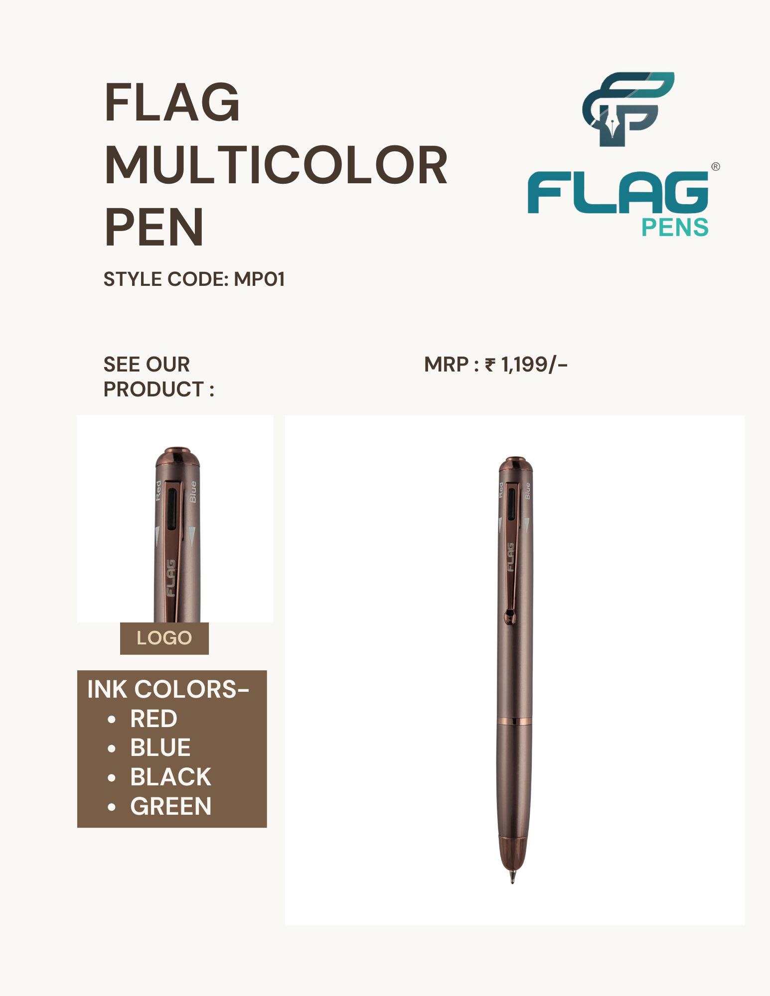 Flag Multicolor Pen