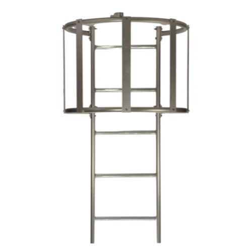 Industrial Ladder with Safety Cage