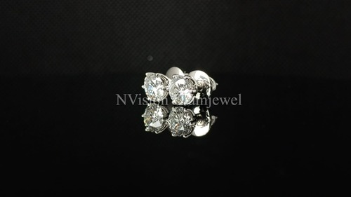 White Gold Lab Grown Diamond Solitaire Studs