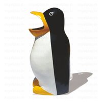 Frp Penguin Dustbin - Color: Black