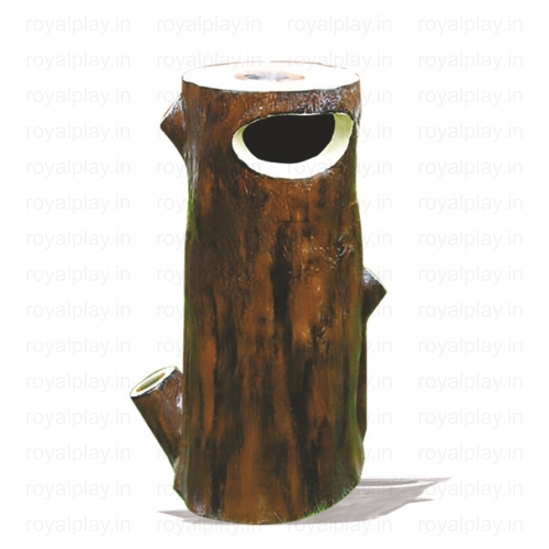 Log Tree Dustbin - Color: Brown