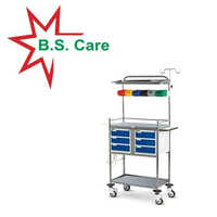 Stainless Steel Crash Cart Trolley - Application: Medical Purpose