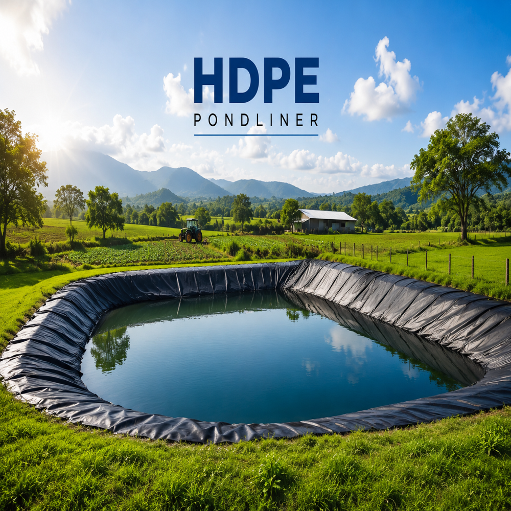 Hdpe Pond Liner 300 Micron - Double Layer, Dark Blue | Customized Design Type, Durable Hdpe Material