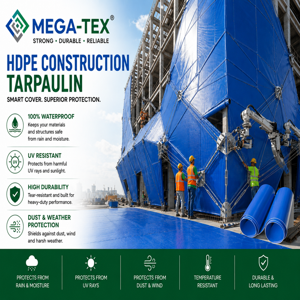 Hdpe Waterproof Industrial Tarpaulin - Application: Raw Material Protection
