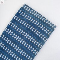 Sanganeri Bagru Indigo Hand Block Print Cotton Fabric