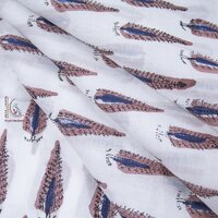 BEAUTIFUL WHITE COLOR HAND BLOCK PRINTED FABRIC