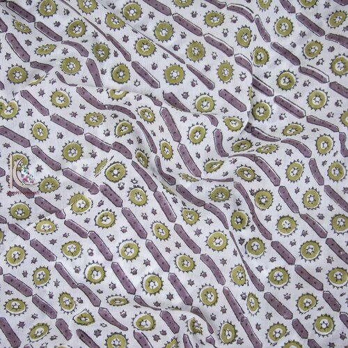 HAND BLOCK PRINTED UNSTICHED COTTON FABRIC