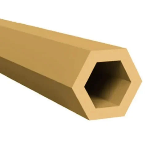 Brown Copper Hexagonal Tube