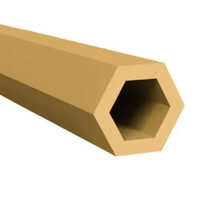 Copper Hexagonal Tube - 6m Length, 6.00mm To 50.00mm Diameter | High-grade Industrial Copper, Polished Finish, Anti-corrosive Coat