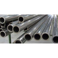 Hastelloy Pipes - Round Shape, Stainless Steel Material, Silver Color, Polished Surface, Custom Thickness As Per Requirement - Industrial Grade Steel Product