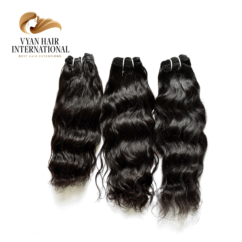 Raw Virgin No Tangle No Shedding Wavy Bundle Indian Human Hair