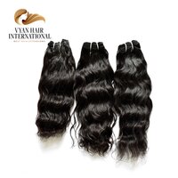 Raw Virgin No Tangle No Shedding Wavy Bundle Indian Human Hair