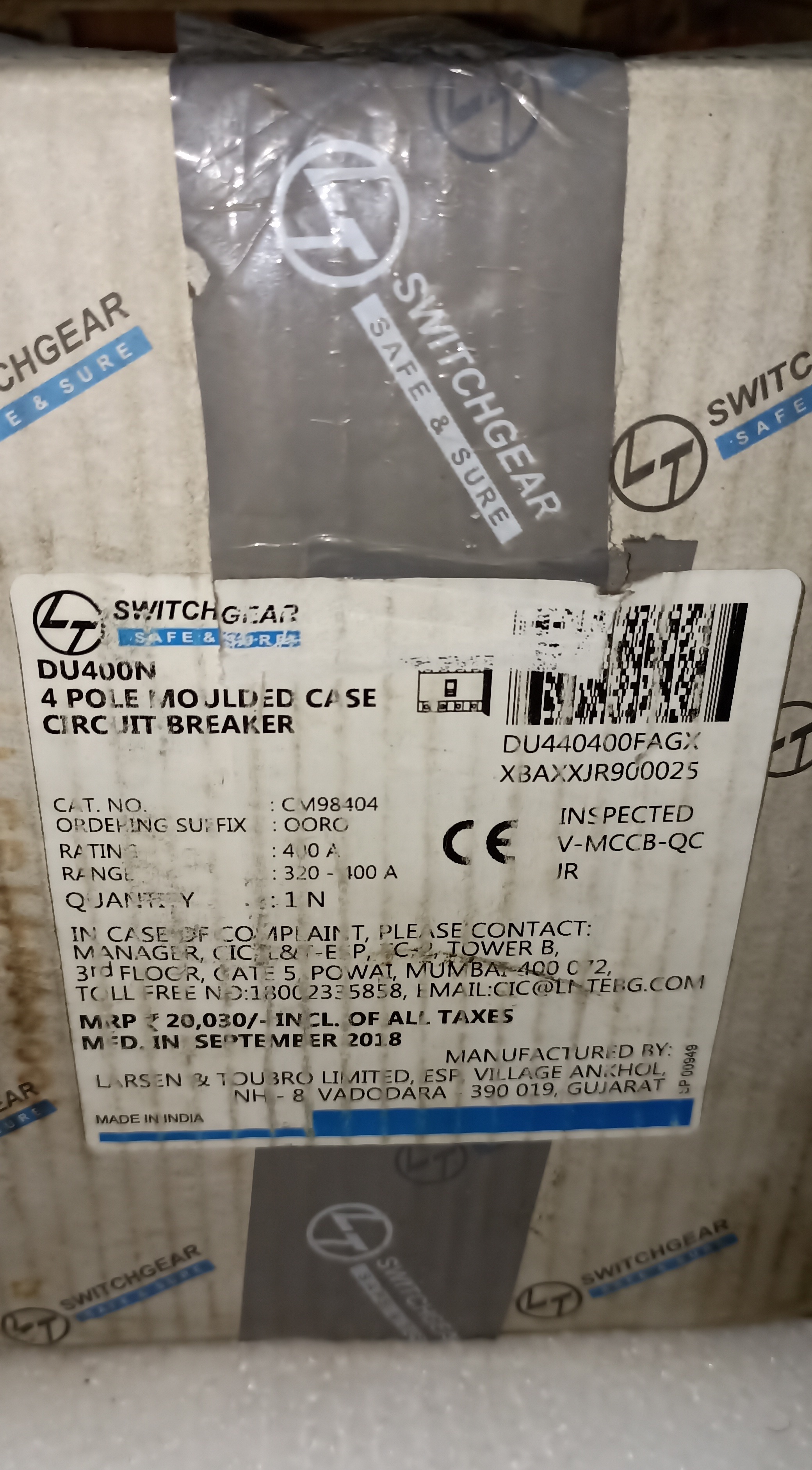 LT NEW (DU400N) 400A 4P MCCB