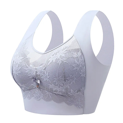 Plus Size M - 4XL Lace Ice Silk Big Breasted Bra