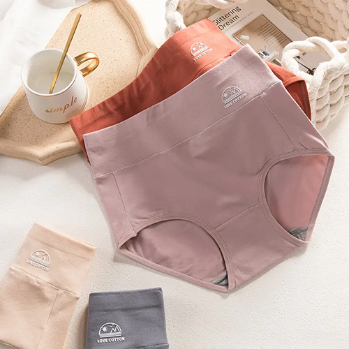 M-XL Ladies Seamless High Waist 95 Percent Cotton Panties