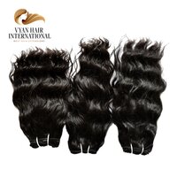 Remy Natural Virgin Raw Unprocessed Wavy Human Hair Extensions In India